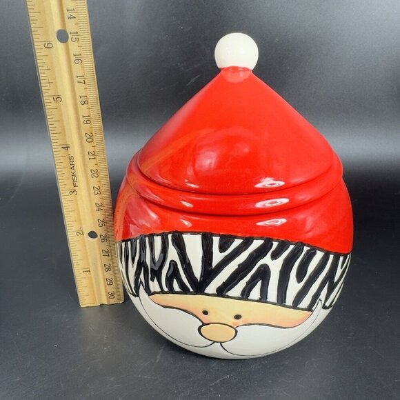 Heartfelt Kitchen Creations Wild About Santa Goody Jar Ceramic Canister 3 Piece - Picture 3 of 16